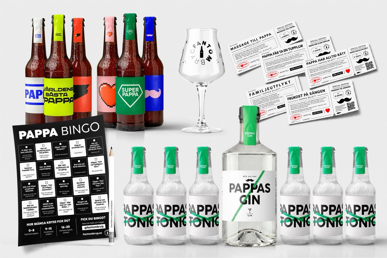 Stora Fars dag-paketet – öl, gin & presenter till pappa
