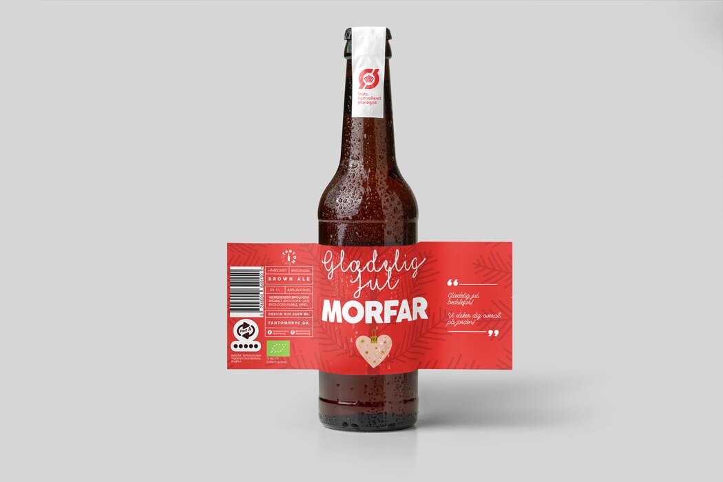 Julegave til Morfar og Farfar. Her er den mest personlige julegaveidé til Bedstefar. Giv din Morfar eller Farfar en personlig julegave med økologiske specialøl fra Fantombryg.
