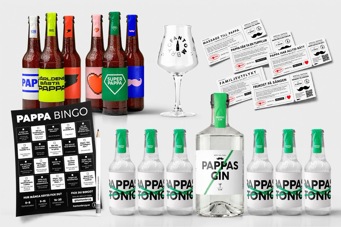 Stora Fars dag-paketet – öl, gin &amp; presenter till pappa