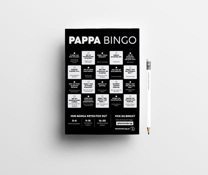 Pappa Bingo med blyertspenna – rolig fars dag-present till pappa