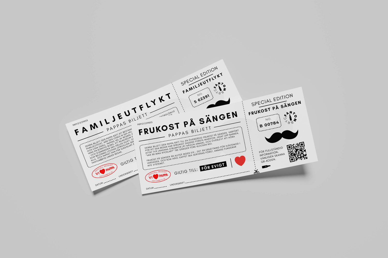 Pappas Biljetter med familjeutflykt och frukost på sängen